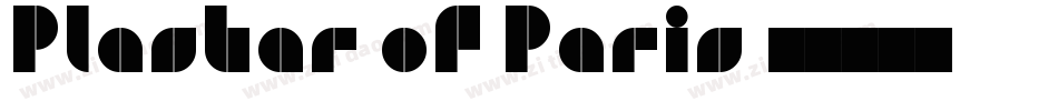 Plaster of Paris字体转换